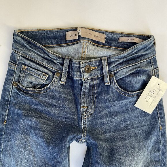 Guess Women’s Mid Rise Boot Cut Jeans Blue Size 23 - Picture 7 of 14